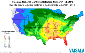 from the National Lightning Detection Network